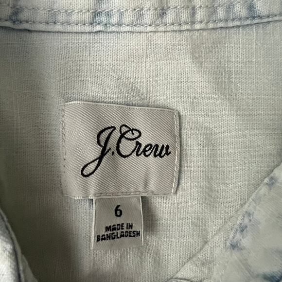 J. Crew Everyday Chambray Shirt in Bleached Out Wash Women Size 6 - Picture 7 of 10